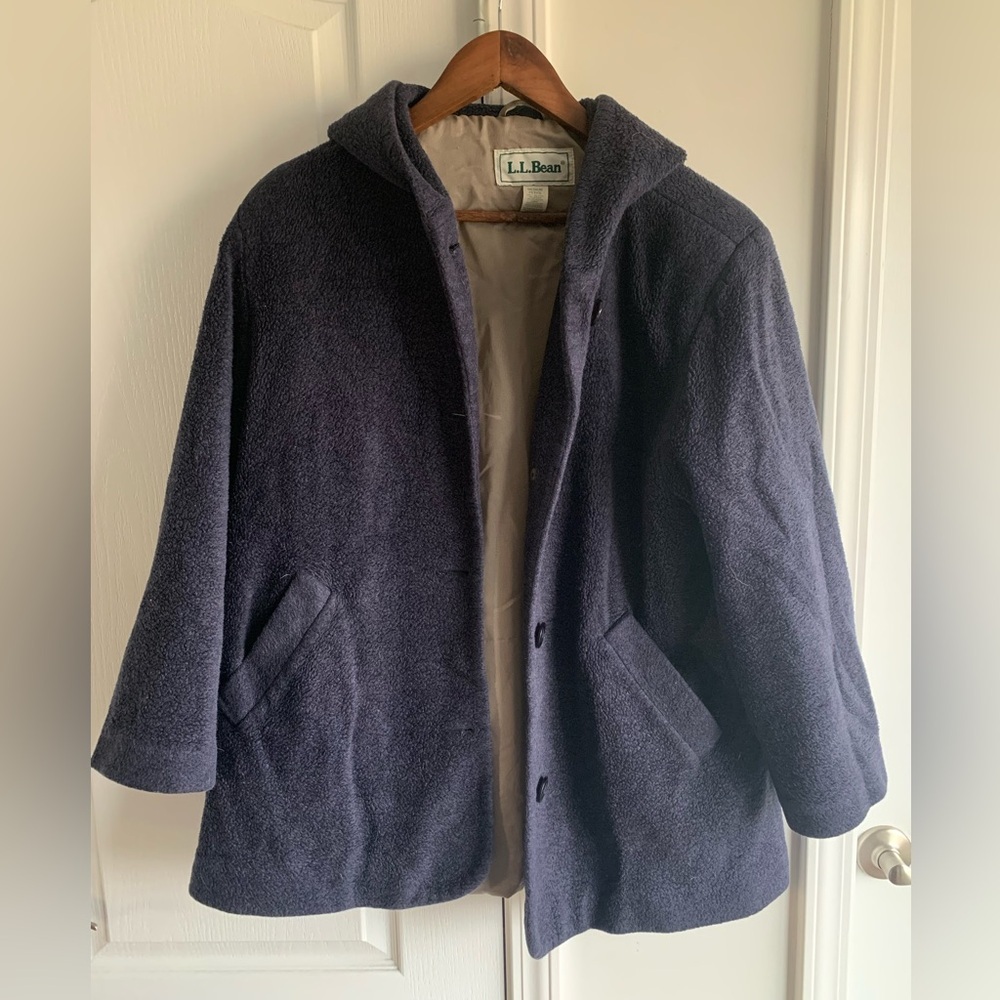 L.L. Bean Navy Wool Blend Jacket